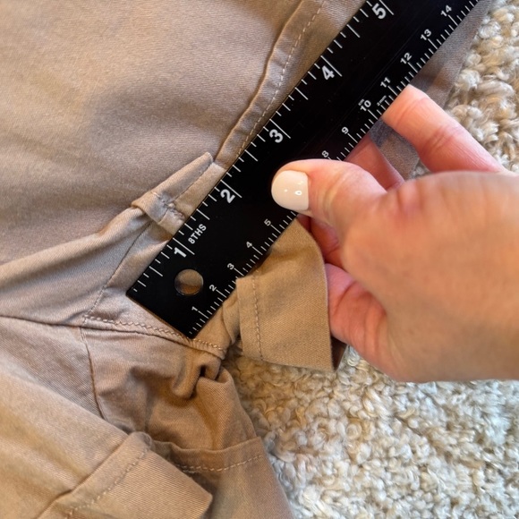 Khaki Shorts with Brown Braided Belt | NWT - Picture 5 of 8